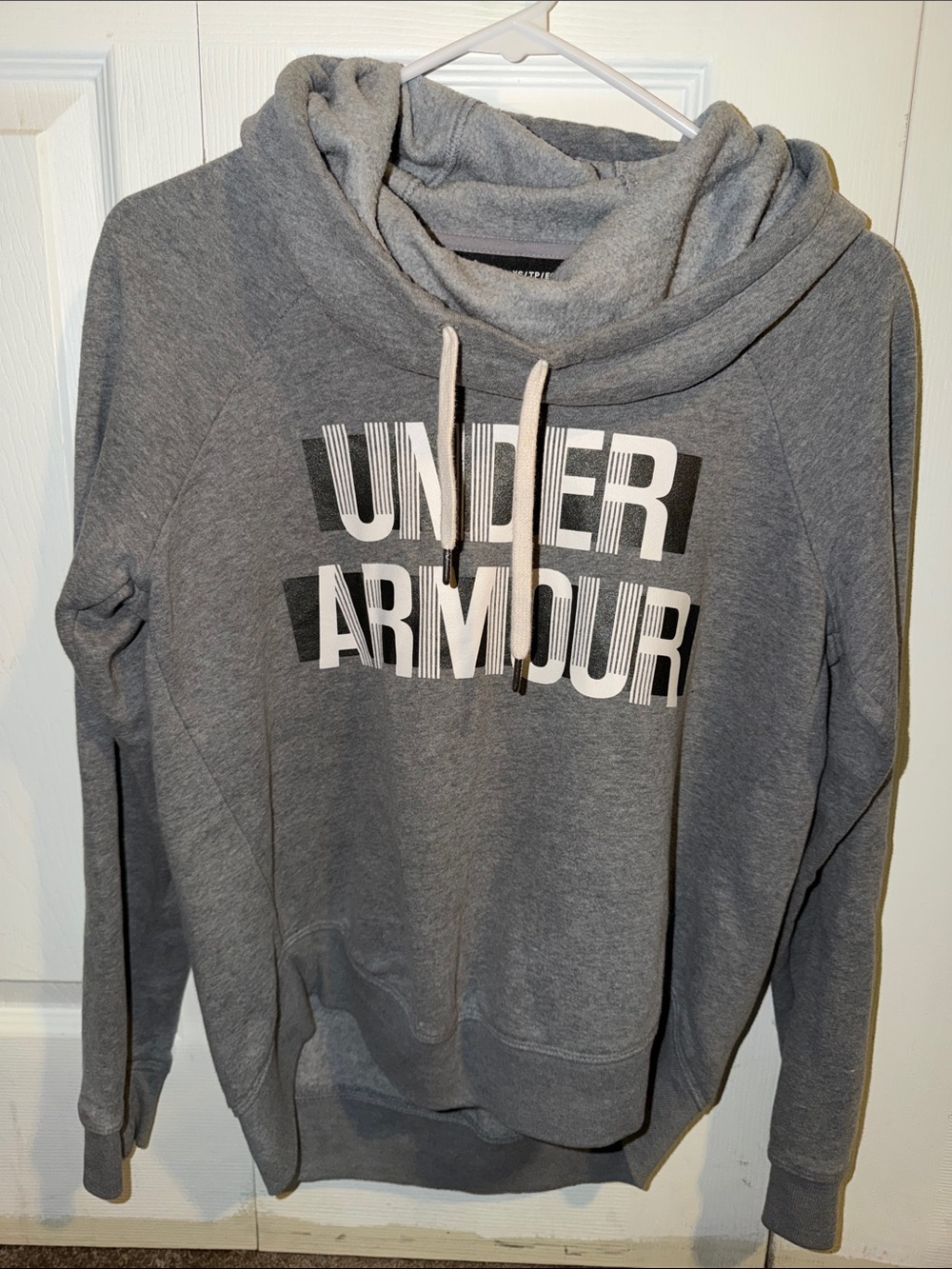 Under Armour Gray Cowl-Neck Pullover Sweatshirt